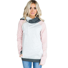 Floral Printed Hood Casual Splice Long Sleeve Sweatshirts