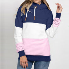 Casual Solid Contrast Long Sleeve Hoodie