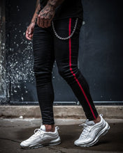 White Stripped Ripped Slim Jeans