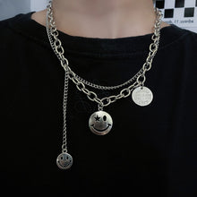 Kpop crooked smile face pendant