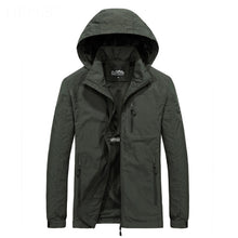 Men's Windbreaker Jackets Waterproof Military Hooded