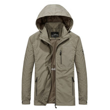 Men's Windbreaker Jackets Waterproof Military Hooded