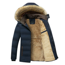 New Warm Thick coat Waterproof Hooded Fur Collar