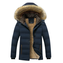 New Warm Thick coat Waterproof Hooded Fur Collar