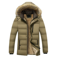 New Warm Thick coat Waterproof Hooded Fur Collar