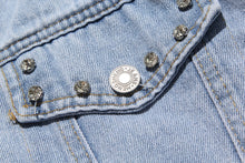 open back tasseled jean jacket