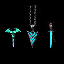 Luminous glowing arrow pendant