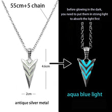 Luminous glowing arrow pendant