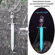 Luminous glowing arrow pendant