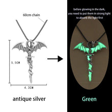 Luminous glowing arrow pendant