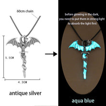 Luminous glowing arrow pendant