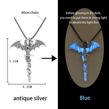 Luminous glowing arrow pendant