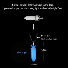 Luminous glowing arrow pendant
