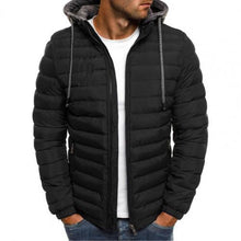 Blue Oversize Down Coat Detachable Hat Padded Hood