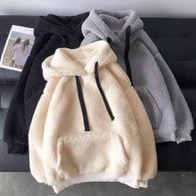 Plush warm fluffy double hoodie