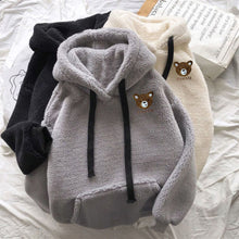 Plush warm fluffy double hoodie