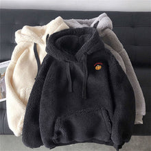 Plush warm fluffy double hoodie