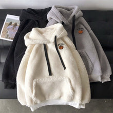 Plush warm fluffy double hoodie