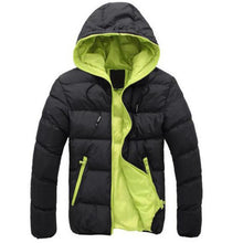 Navy blue white lined winter coat