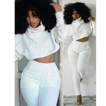 Two Pieces Knit Fitted Crop Top