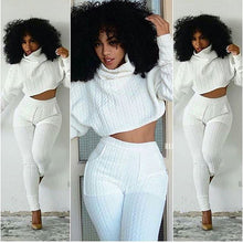 Two Pieces Knit Fitted Crop Top