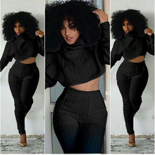 Two Pieces Knit Fitted Crop Top