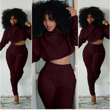 Two Pieces Knit Fitted Crop Top