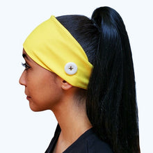 Yellow Button Headband